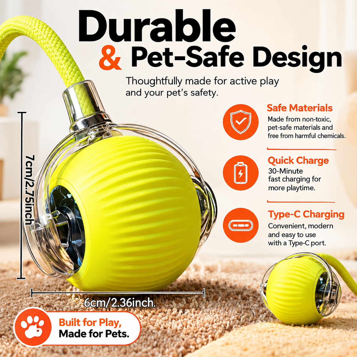 Interactive Rolling Smart Cat Ball