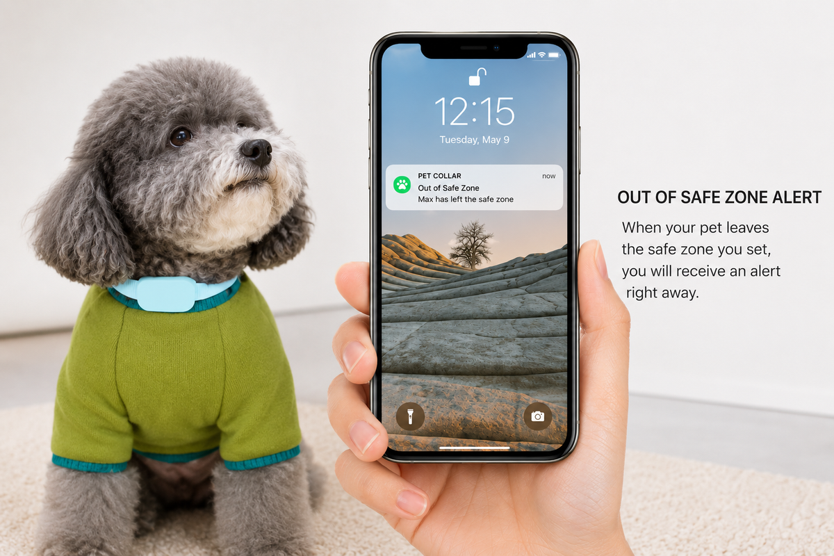 Smart GPS Pet Tracker with Adjustable Collar
